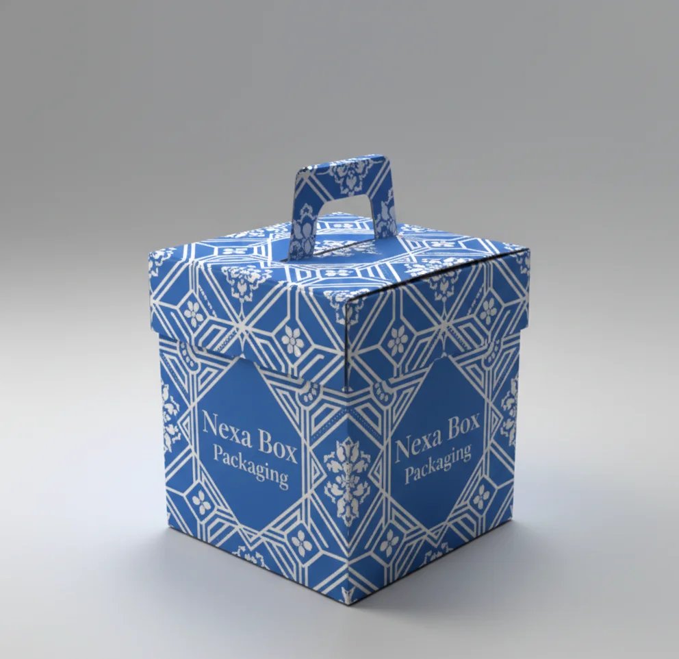 Custom Cake Boxes With Handle - Image 1